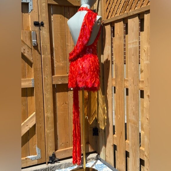 🆕 MISHA COLLECTION 🧿 NWOT Red Sapphire Sequins Mini Dress, Sz XS - Sz 0 / 2 - Picture 8 of 15